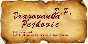 Dragovanka Pejković vizit kartica